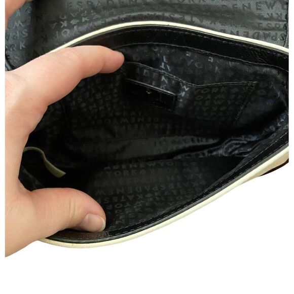 Kate Spade Primrose Hill Little Kaelin Crossbody Cream & Black Leather Bow - Picture 7 of 8